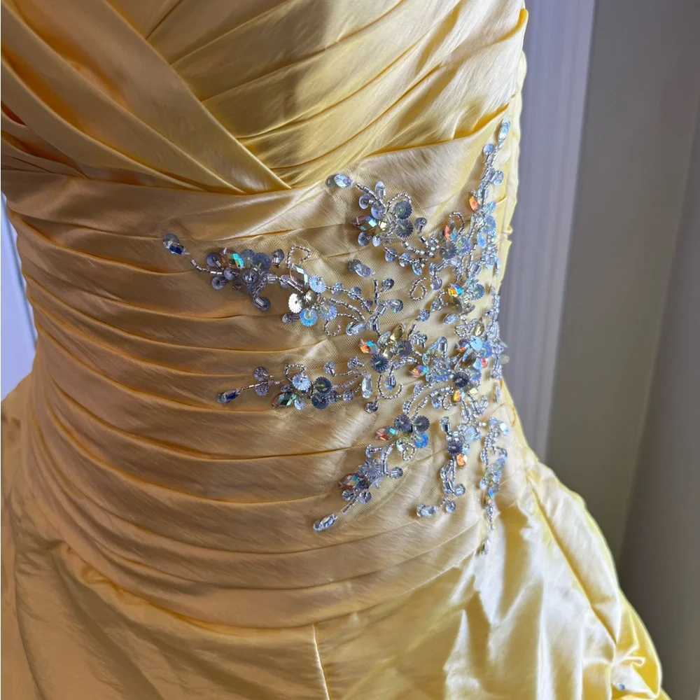 Mori Lee Vibrant Yellow Dress - Picture 3 of 15
